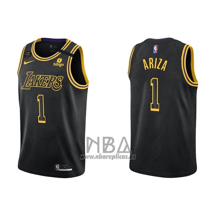 Camiseta Los Angeles Lakers Trevor Ariza NO 1 Mamba 2021-22 Negro